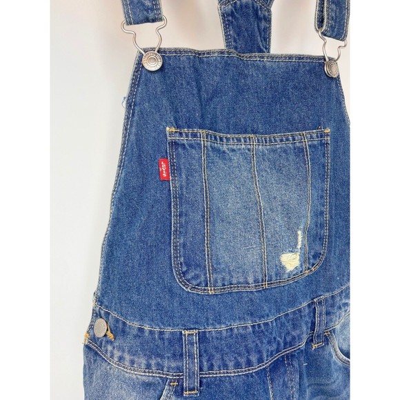 Levi’s Shortall Size 16 Reg Overall Jeans Shorts girls - Picture 5 of 16